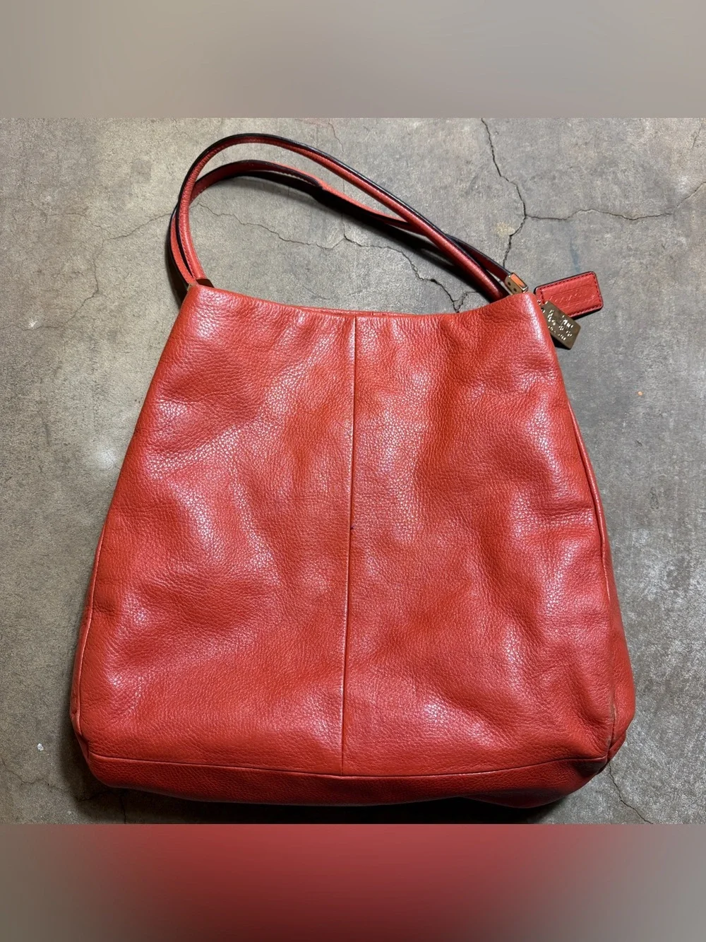 2013 Coach Madison Phoebe 24621 Coral Pebbled Leather Shoulder Bag